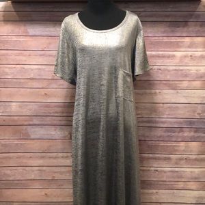 Lularoe “Shimmer” Carly 2xl NWTS, Gold and Silver